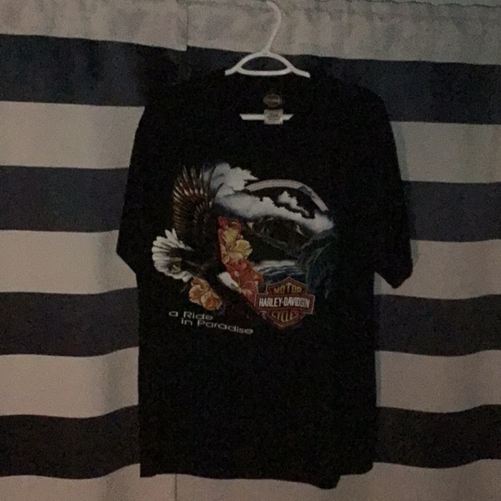 Harley Davidson vintage tee  Ride in paradise